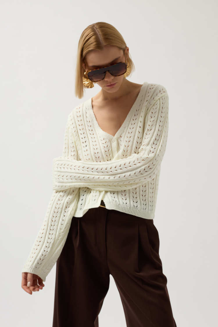 Button Detail Knit Blouse - Producer: Black Fashion - Wholesale Women Clothes - TheBS Women