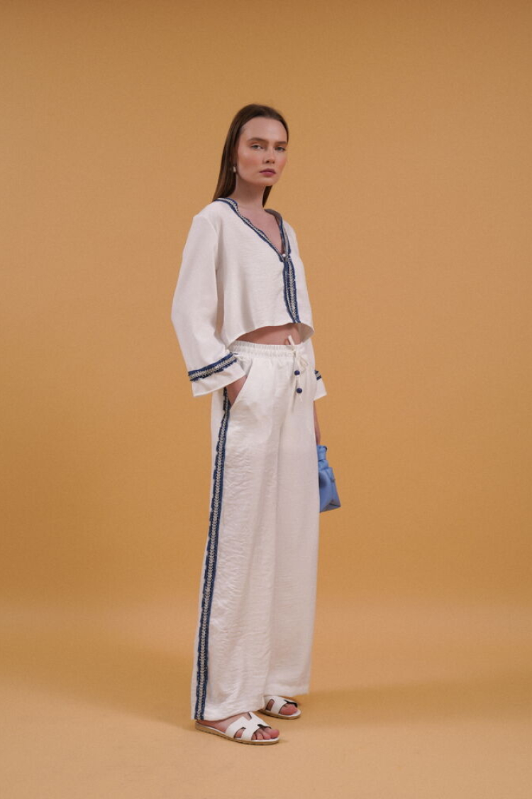 Denim Striped Pants - Producer: Topshow - Wholesale Women Clothes - TheBS Women