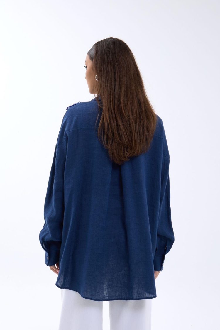 Shirt - Navy - Producer: Fame - Wholesale Women Clothes - TheBS Women