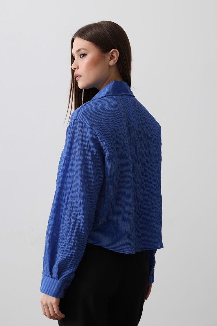 Tassel Pocket Detailed Short Shirt - - Producer: Reyon - Wholesale Women Clothes - TheBS Women