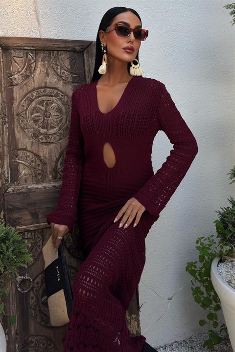 Belly Neckline Openwork Dress - Producer: Sobe Istanbul - Wholesale Women Clothes - TheBS Women