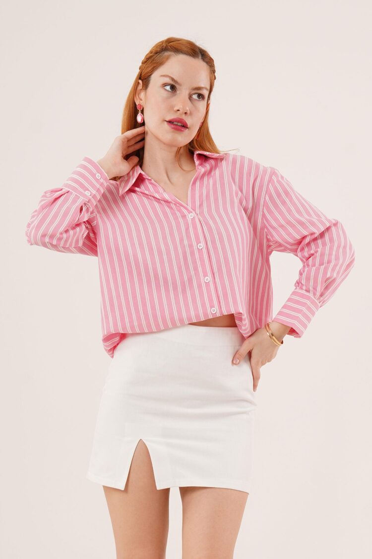 Wholesale Shirt With Double Line Transition Buttons - Producer: Lustrin - Wholesale Women Clothes - TheBS Women