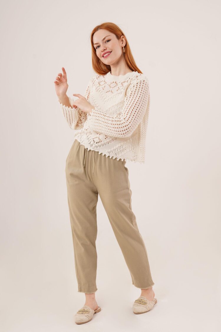 Openwork Perforated Pattern Wholesale SeasonalSweater - Producer: Lustrin - Wholesale Women Clothes - TheBS Women