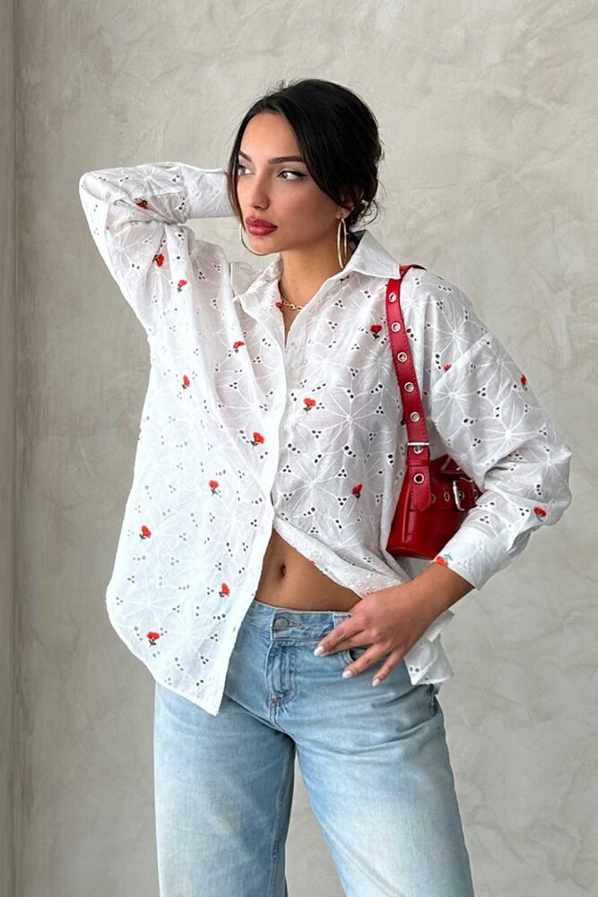 Embroidered Embroidered Shirt - Producer: Topshow - Wholesale Women Clothes - TheBS Women