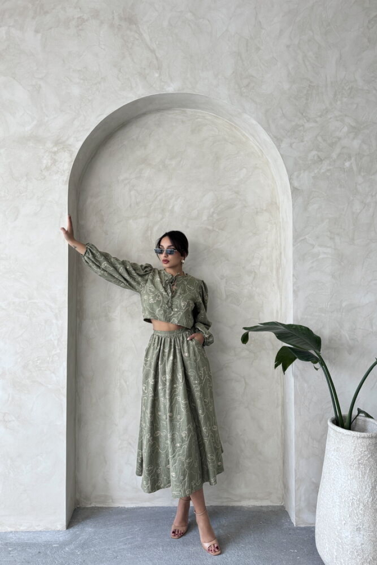 Embroidered Front Tie Blouse - Light - Producer: Topshow - Wholesale Women Clothes - TheBS Women