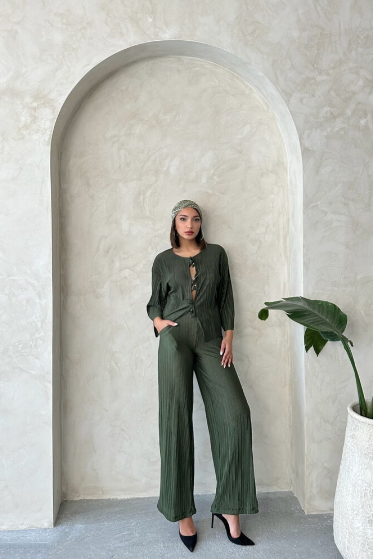 Front Tie Pleated Jacket - Producer: Topshow - Wholesale Women Clothes - TheBS Women
