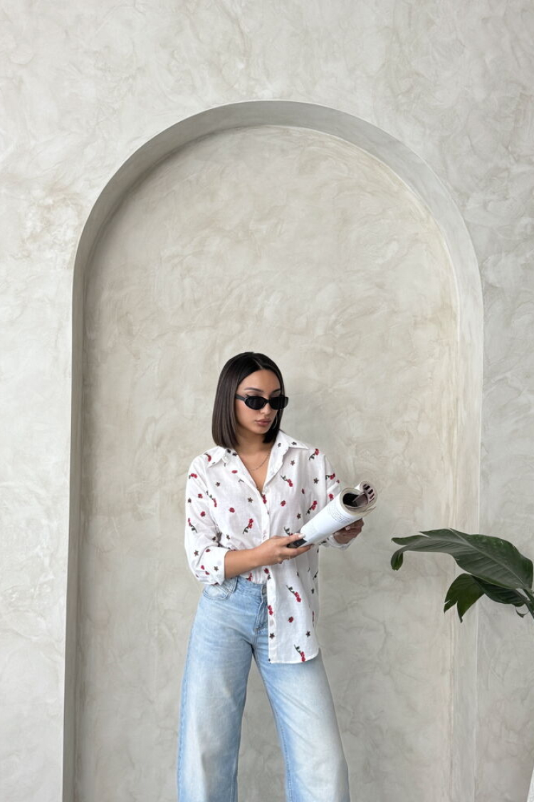 Embroidered Voile Shirt - Producer: Topshow - Wholesale Women Clothes - TheBS Women