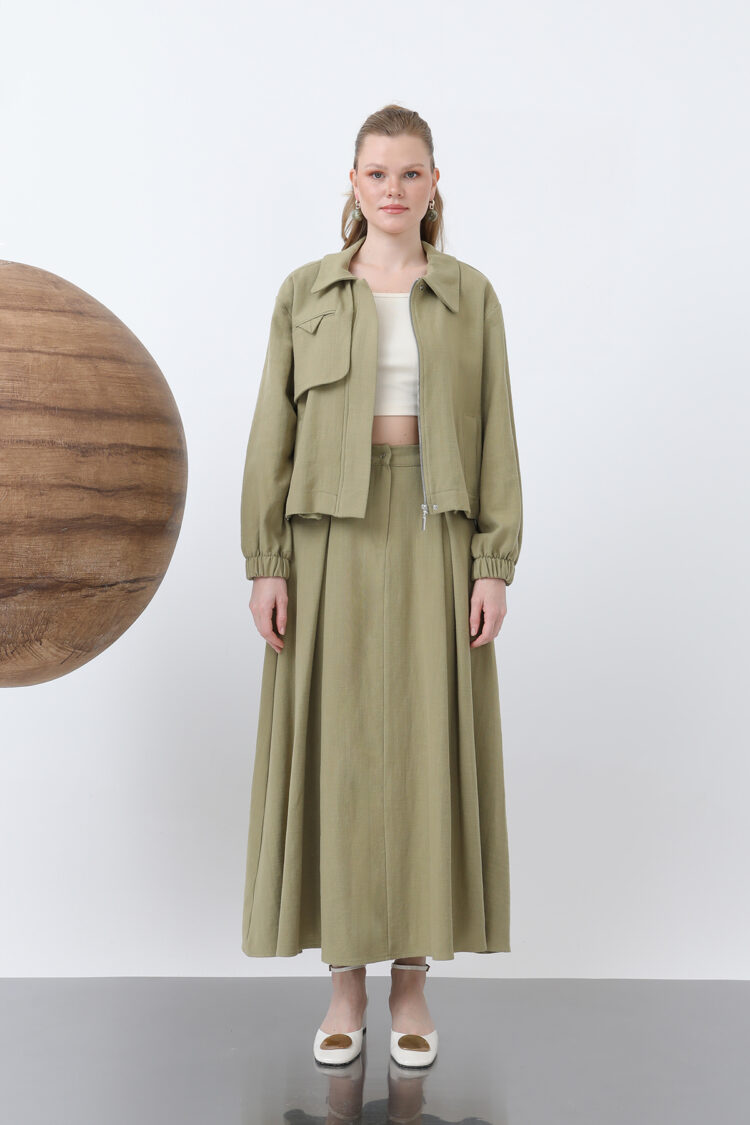 Hidden Padded Zipper Skirt Suit - Producer: Puane - Wholesale Women Clothes - TheBS Women