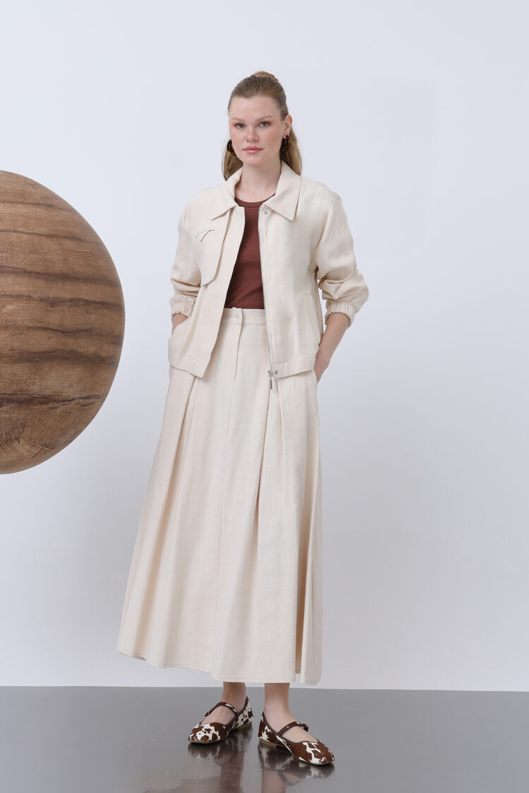 Hidden Padded Zipper Skirt Suit - Producer: Puane - Wholesale Women Clothes - TheBS Women