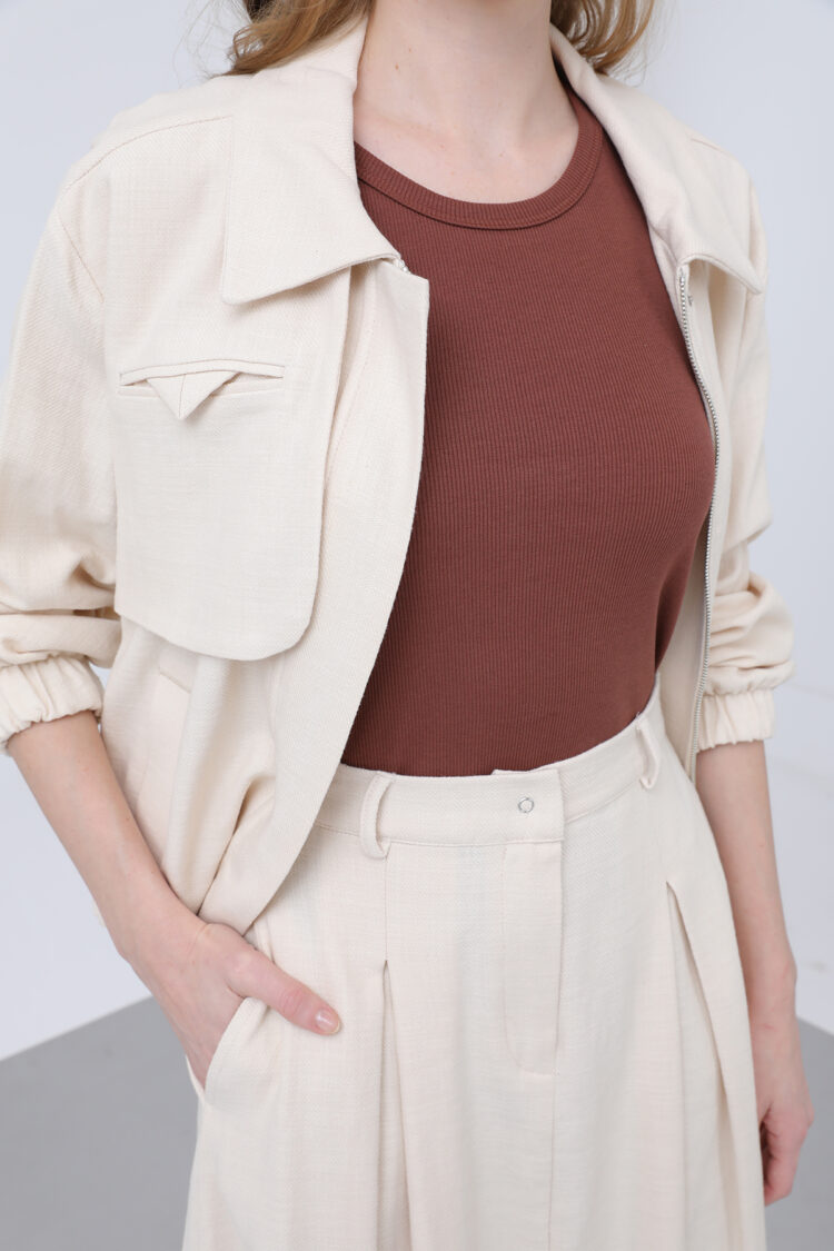 Hidden Padded Zipper Skirt Suit - Producer: Puane - Wholesale Women Clothes - TheBS Women