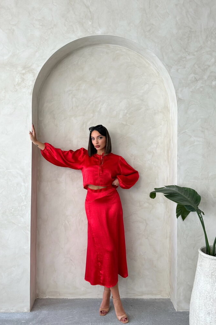 Satin Skirt With Lace - Producer: Topshow - Wholesale Women Clothes - TheBS Women