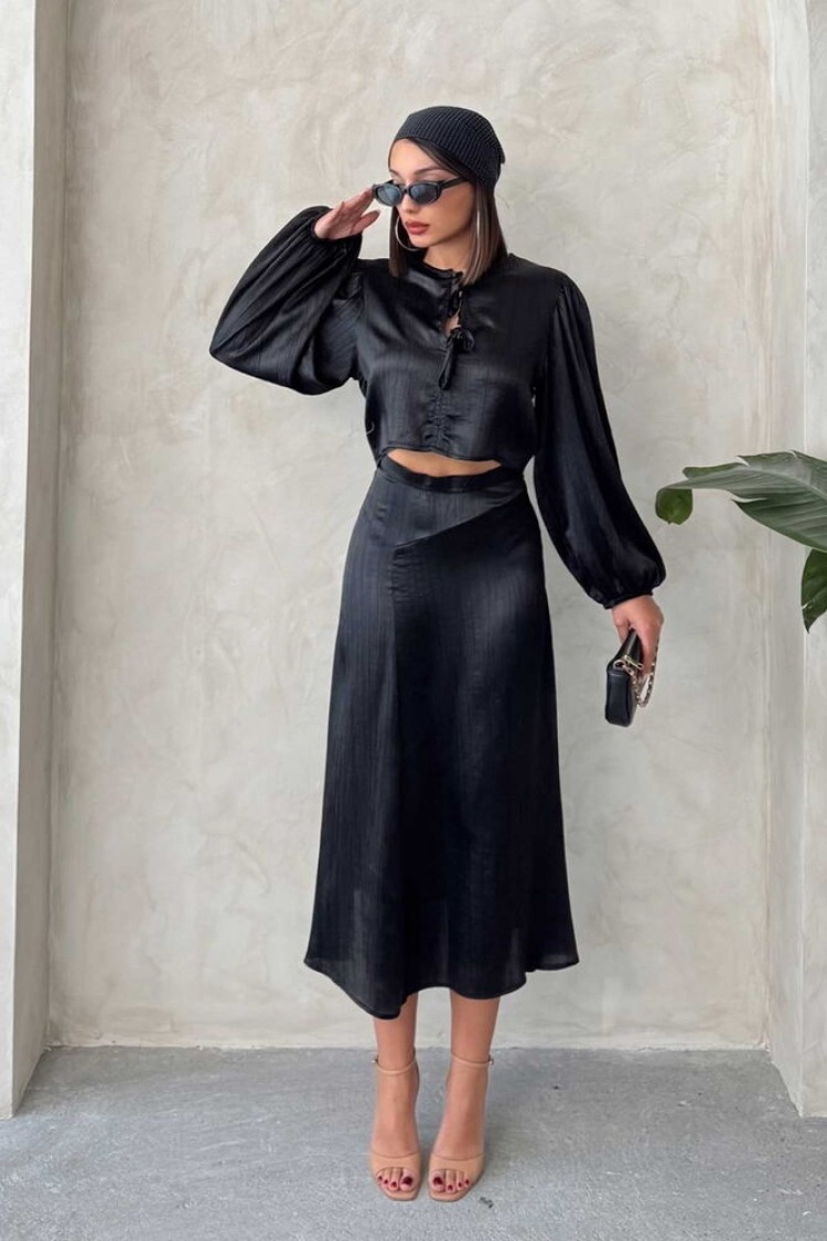 Satin Skirt With Lace - Producer: Topshow - Wholesale Women Clothes - TheBS Women