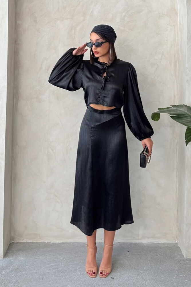 Satin Skirt With Lace - Producer: Topshow - Wholesale Women Clothes - TheBS Women
