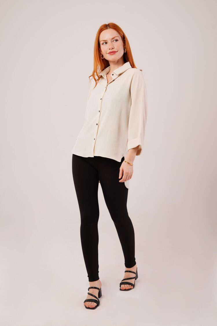 Sleeve Folding Detailed WholesaleShirt - Producer: Lustrin - Wholesale Women Clothes - TheBS Women