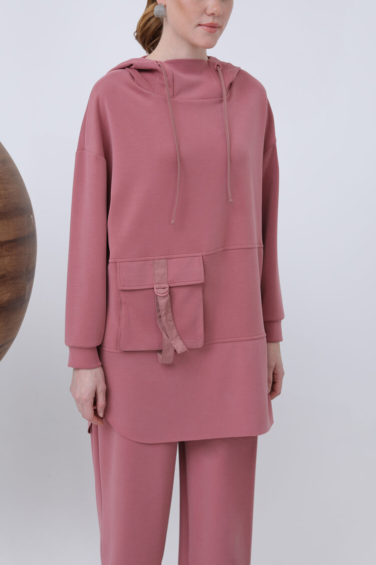 Pocket Detailed Double Suit - Dusty Rose - Producer: Puane - Wholesale Women Clothes - TheBS Women