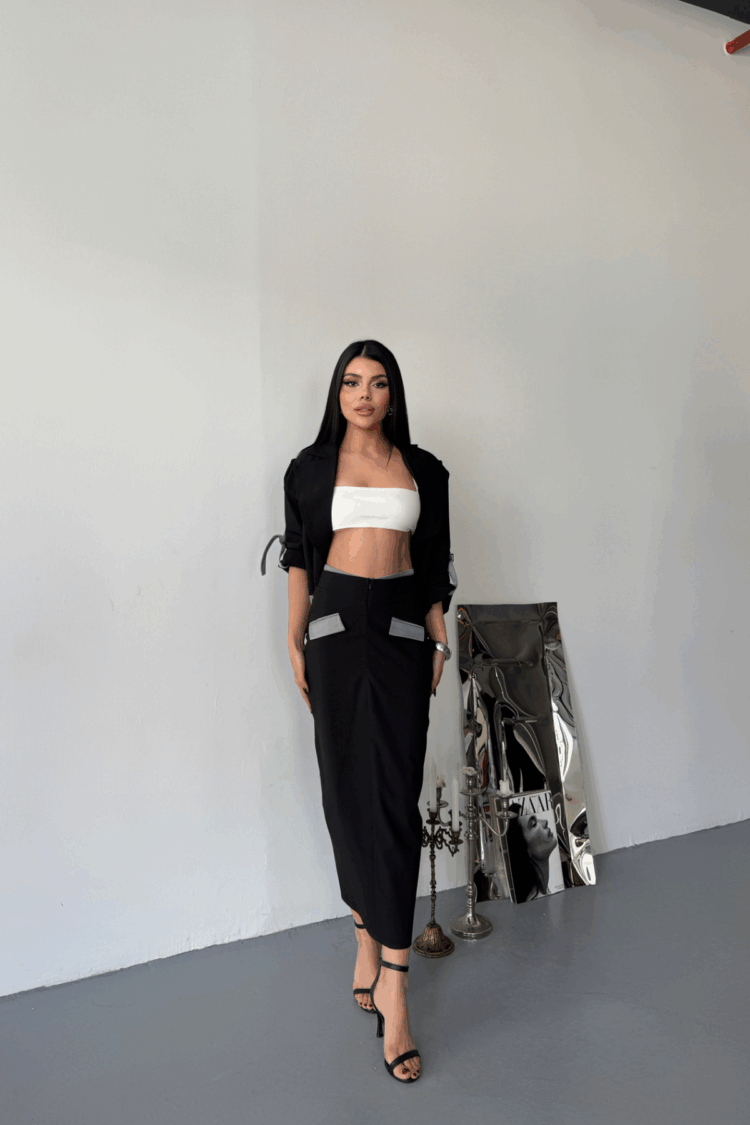 Crop Jacket Skirt Set - Producer: Ello - Wholesale Women Clothes - TheBS Women