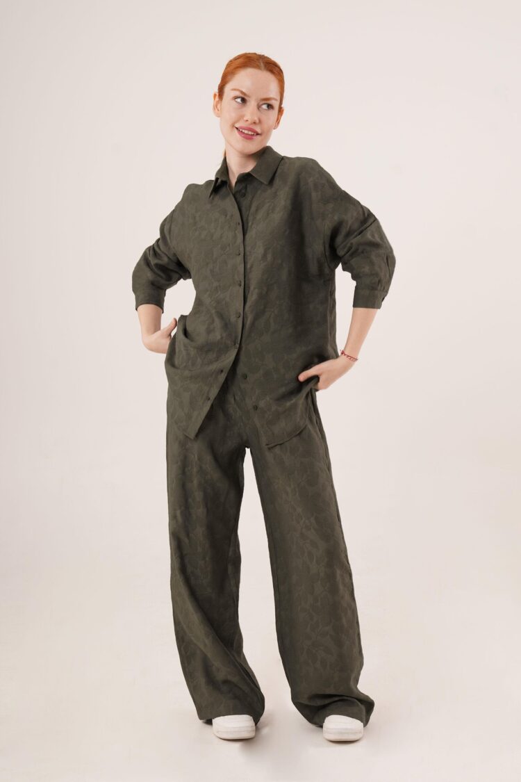 Patterned Shirt And Pants WholesaleDouble Suit - Producer: Lustrin - Wholesale Women Clothes - TheBS Women