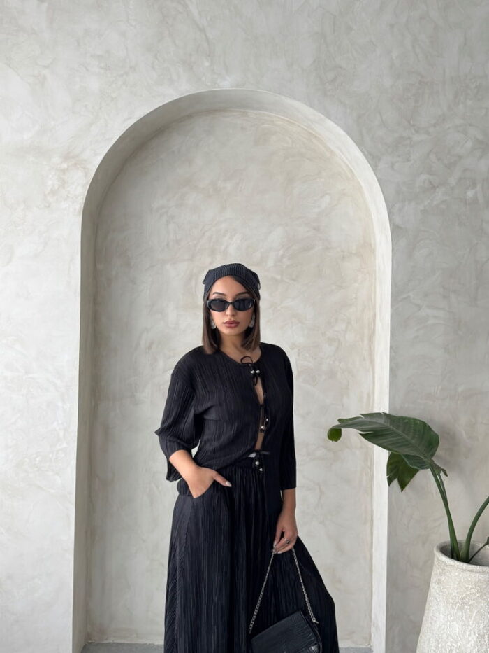 Front Tie Pleated Jacket - Producer: Topshow - Wholesale Women Clothes - TheBS Women