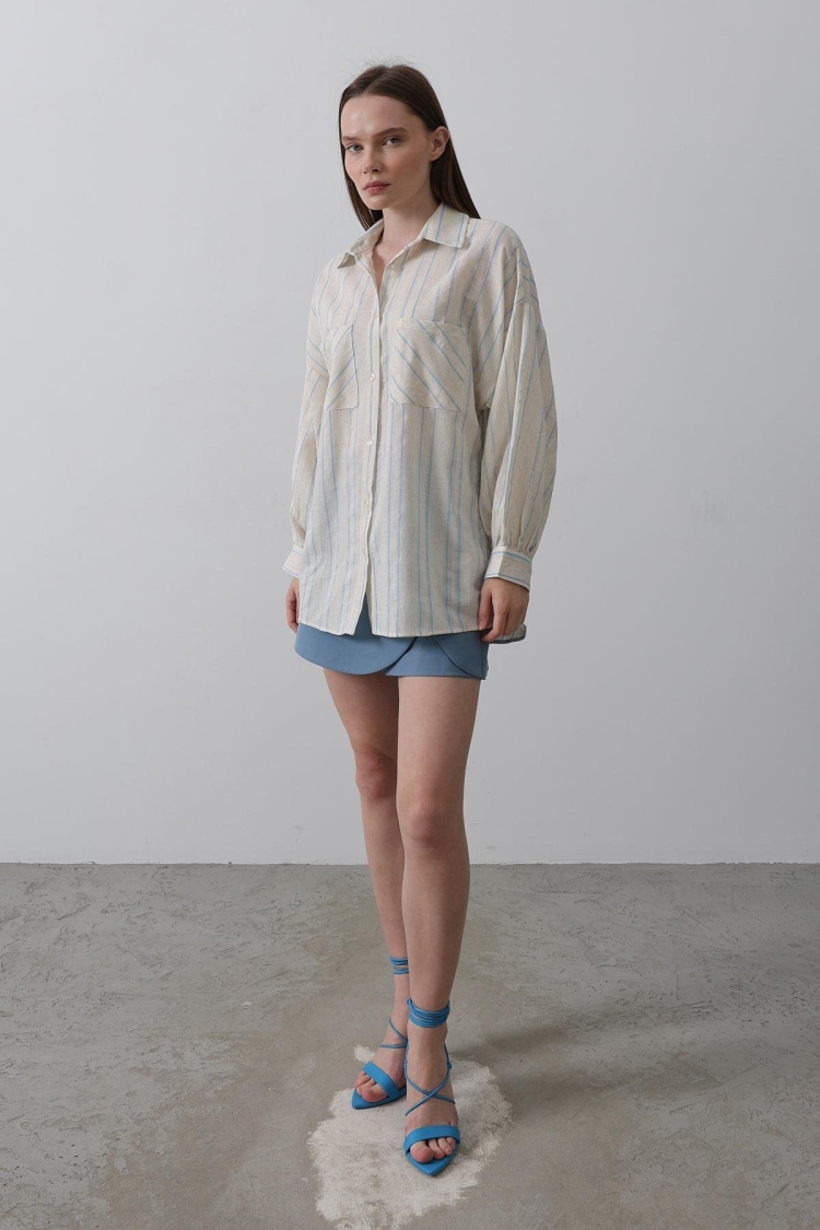 Shirt - - Beige - Producer: Reyon - Wholesale Women Clothes - TheBS Women