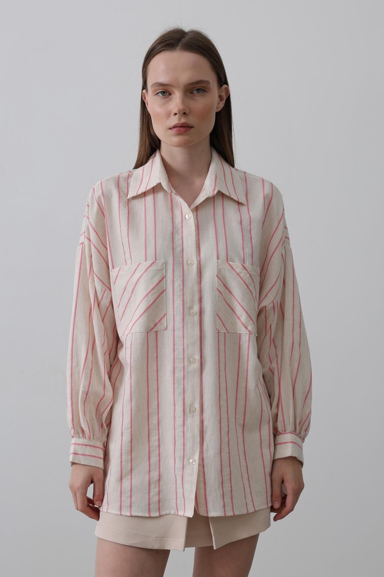 Shirt - - Beige - Producer: Reyon - Wholesale Women Clothes - TheBS Women