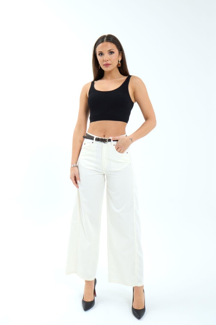 Trousers - Ecru - Producer: Fame - Wholesale Women Clothes - TheBS Women