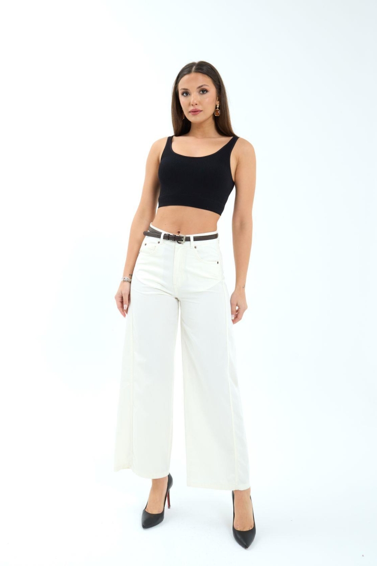 Trousers - Ecru - Producer: Fame - Wholesale Women Clothes - TheBS Women