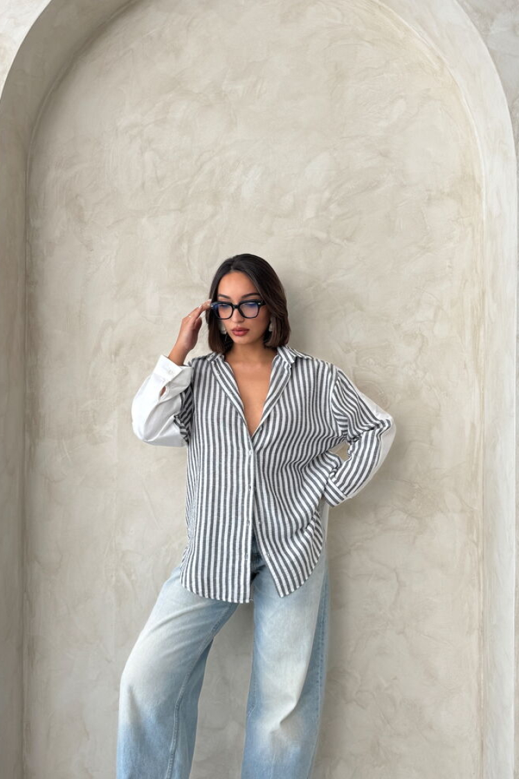 Striped Shirt - Producer: Topshow - Wholesale Women Clothes - TheBS Women