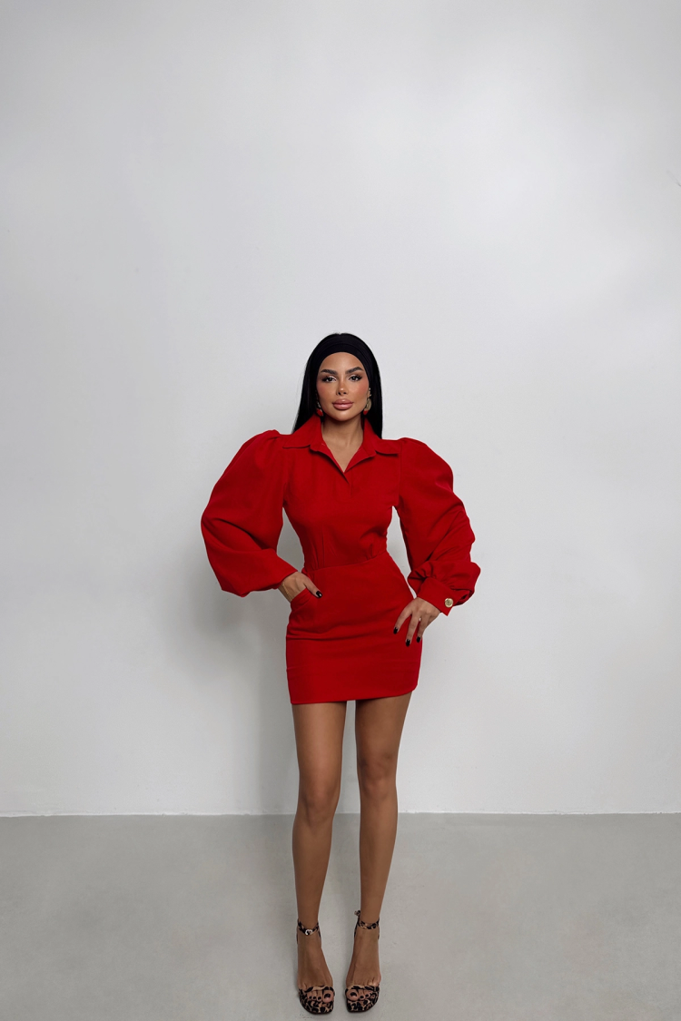 Shirt Collar Mini Dress - Producer: EYYO ATELIER - Wholesale Women Clothes - TheBS Women