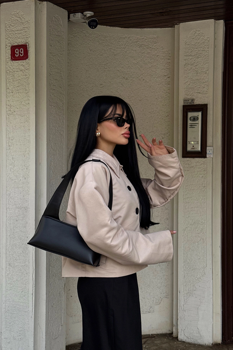 Front Buttoned Jacket - Taba - Producer: EYYO ATELIER - Wholesale Women Clothes - TheBS Women