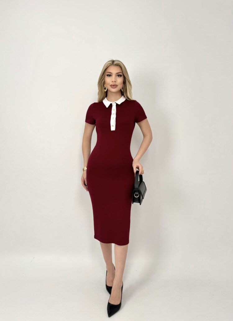 Polo Neck Dress - Producer: Miss Janell - Wholesale Women Clothes - TheBS Women