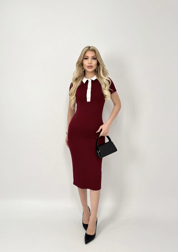 Polo Neck Dress - Producer: Miss Janell - Wholesale Women Clothes - TheBS Women