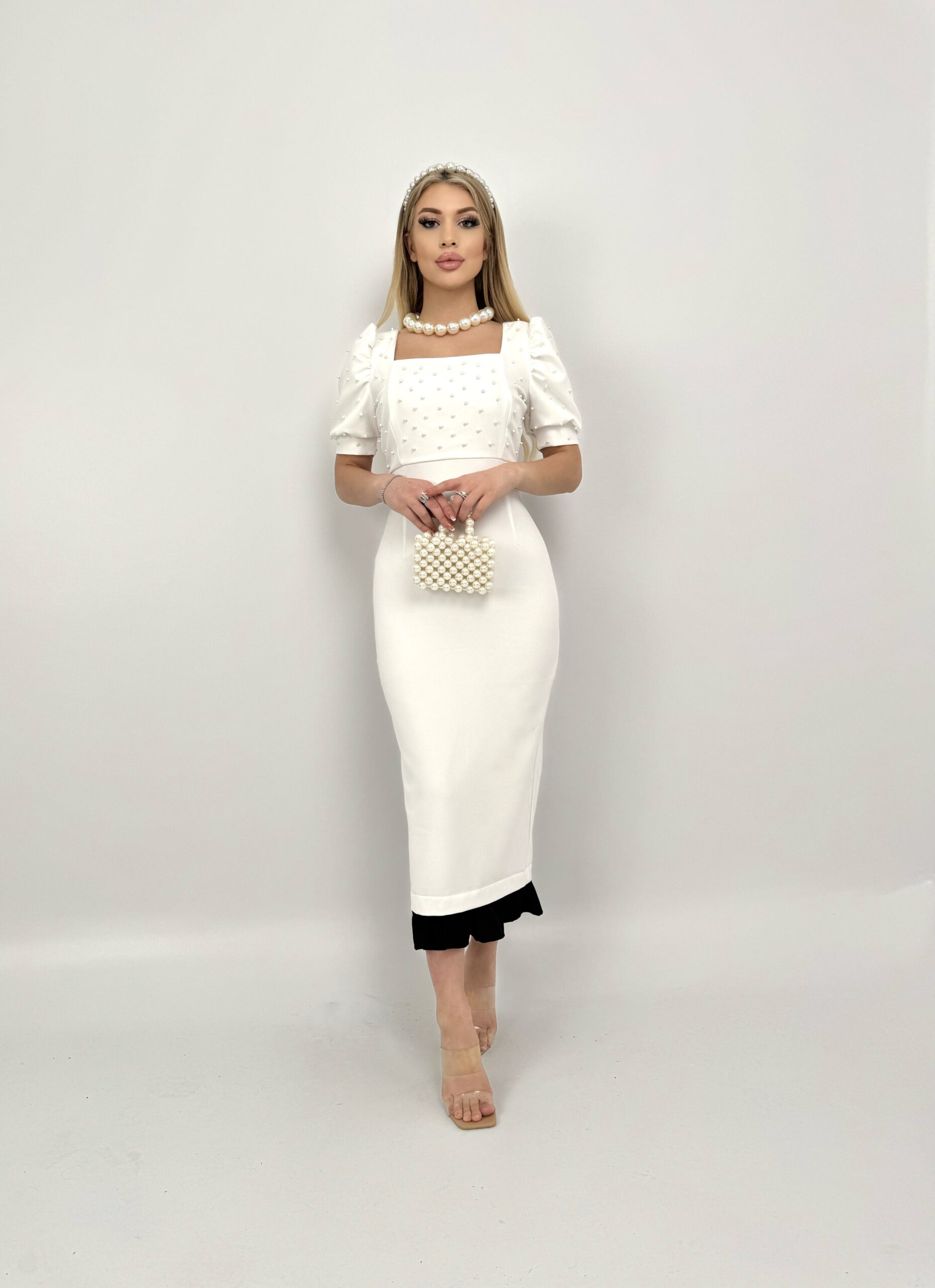 Pearl Detailed Dress - Producer: Miss Janell - Wholesale Women Clothes - TheBS Women