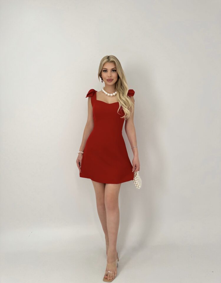 Off Shoulder Bow Mini Dress - Producer: Miss Janell - Wholesale Women Clothes - TheBS Women