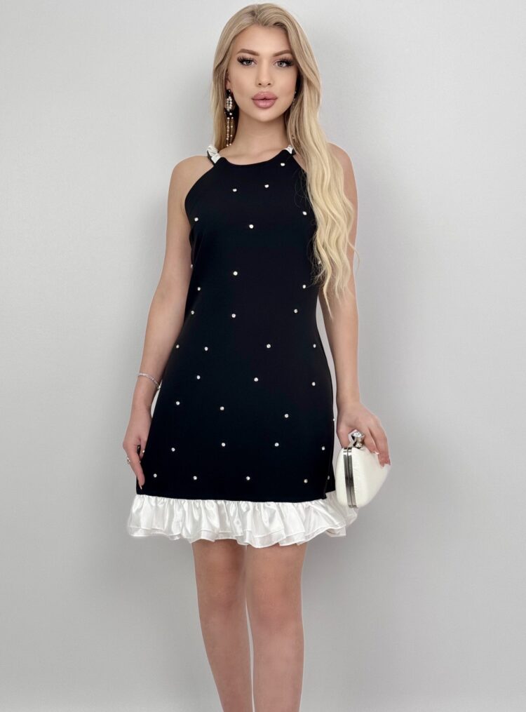 Skirt Ruffle Sleeveless Stone Dress - Producer: Miss Janell - Wholesale Women Clothes - TheBS Women