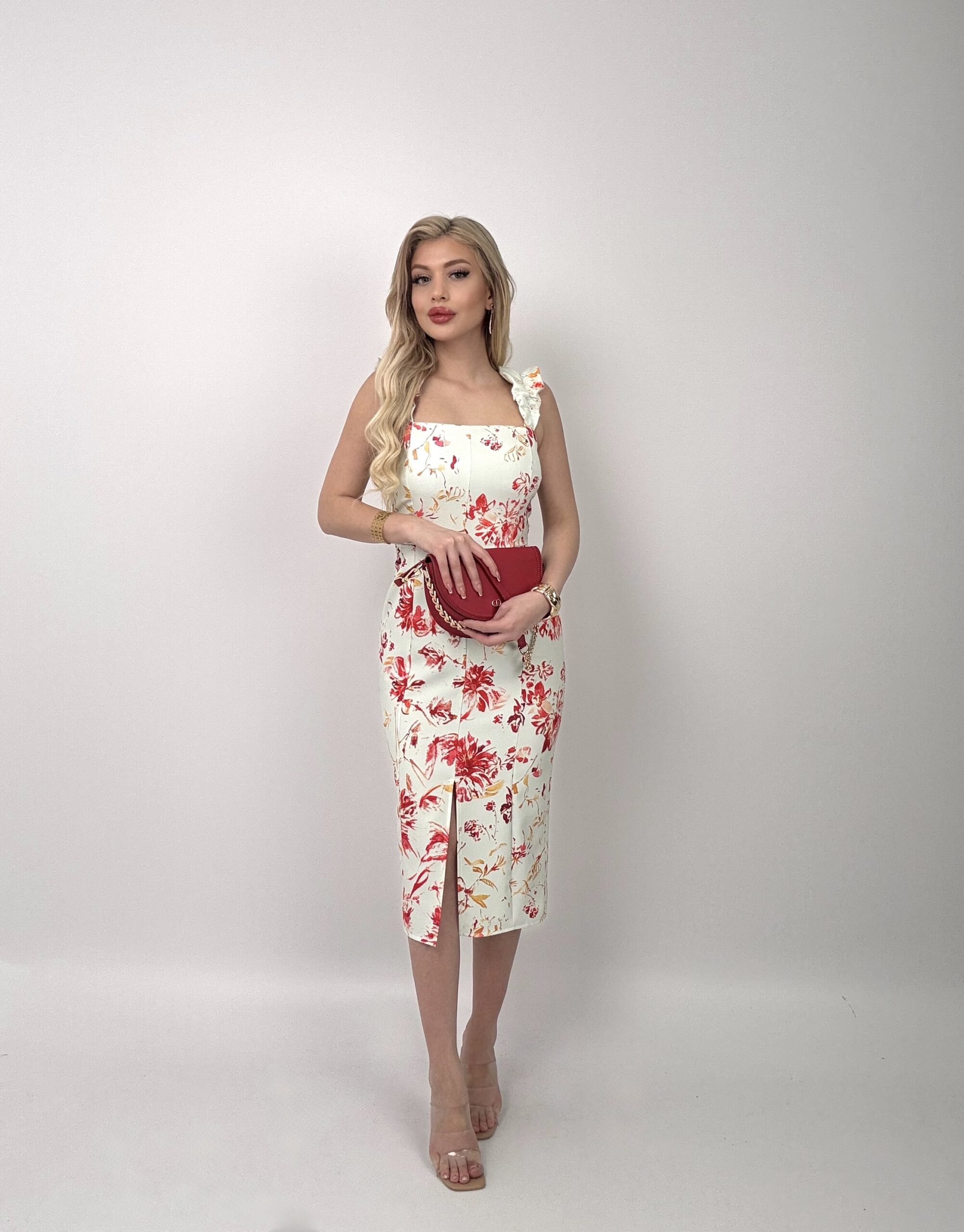 Digital Printed Balloon Strap Strapless Dress - Producer: Miss Janell - Wholesale Women Clothes - TheBS Women