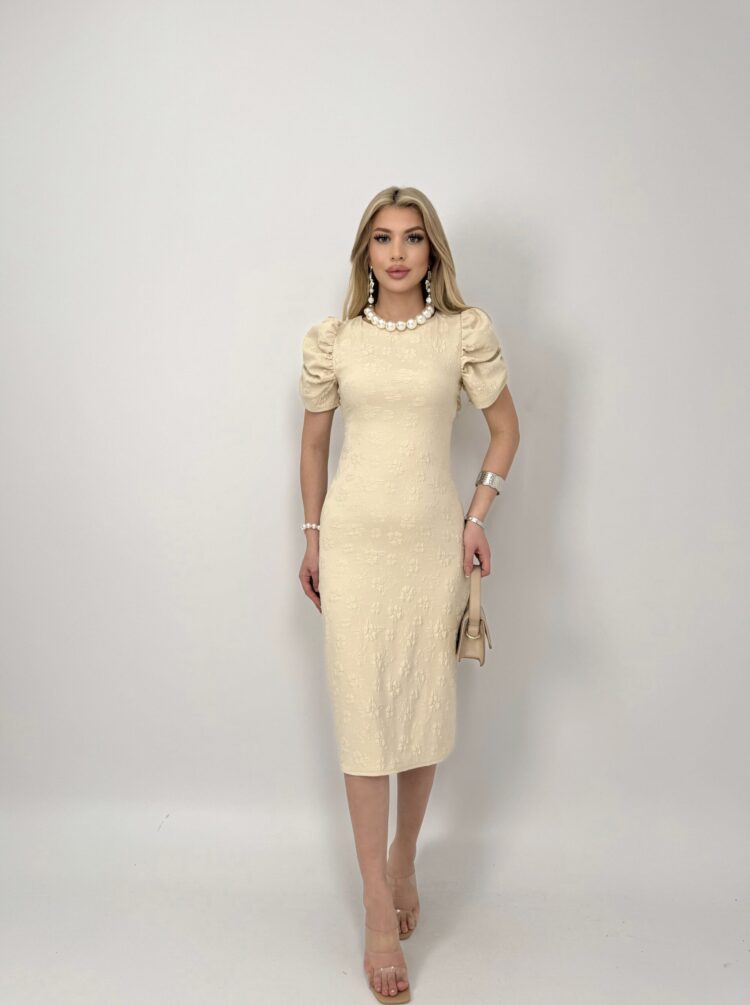 Embossed Polyester Dress - Producer: Miss Janell - Wholesale Women Clothes - TheBS Women