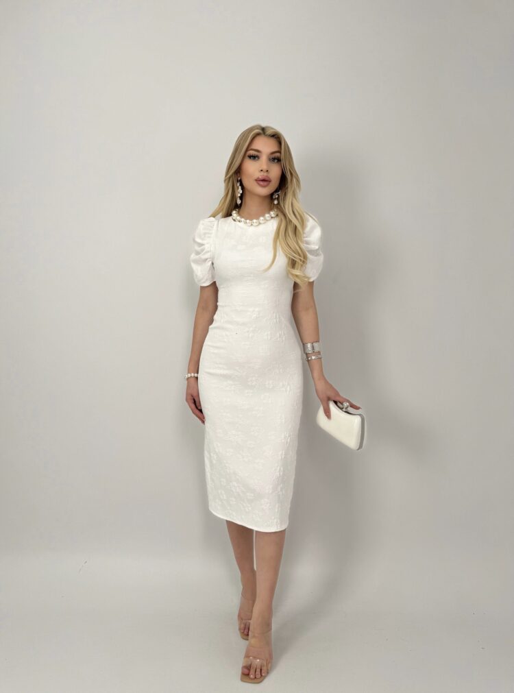 Embossed Polyester Dress - Producer: Miss Janell - Wholesale Women Clothes - TheBS Women