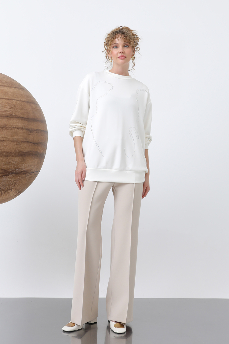 Women's Basic Sweat With Stones - Brand: SOUL - Women & Kids, Baby Clothes Wholesale - TheBS Women