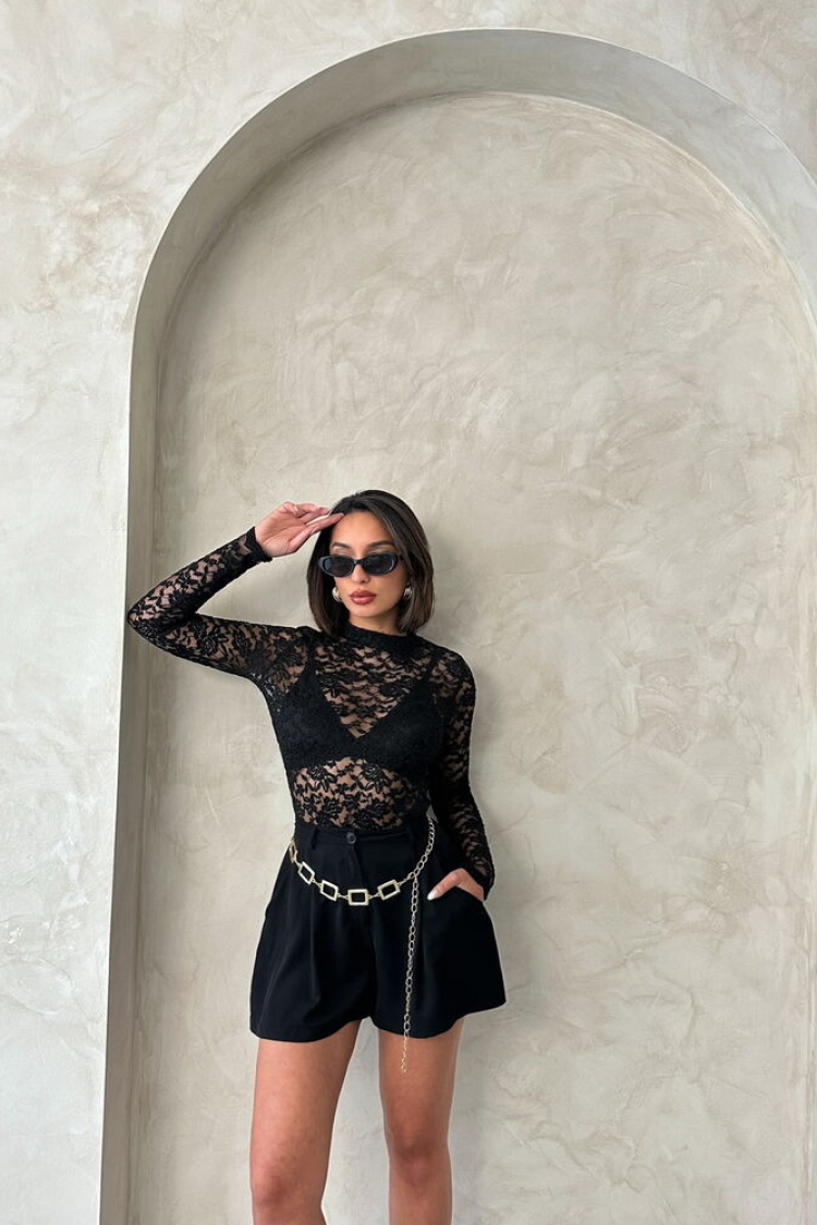 Lace Blouse - Black - Producer: Topshow - Wholesale Women Clothes - TheBS Women