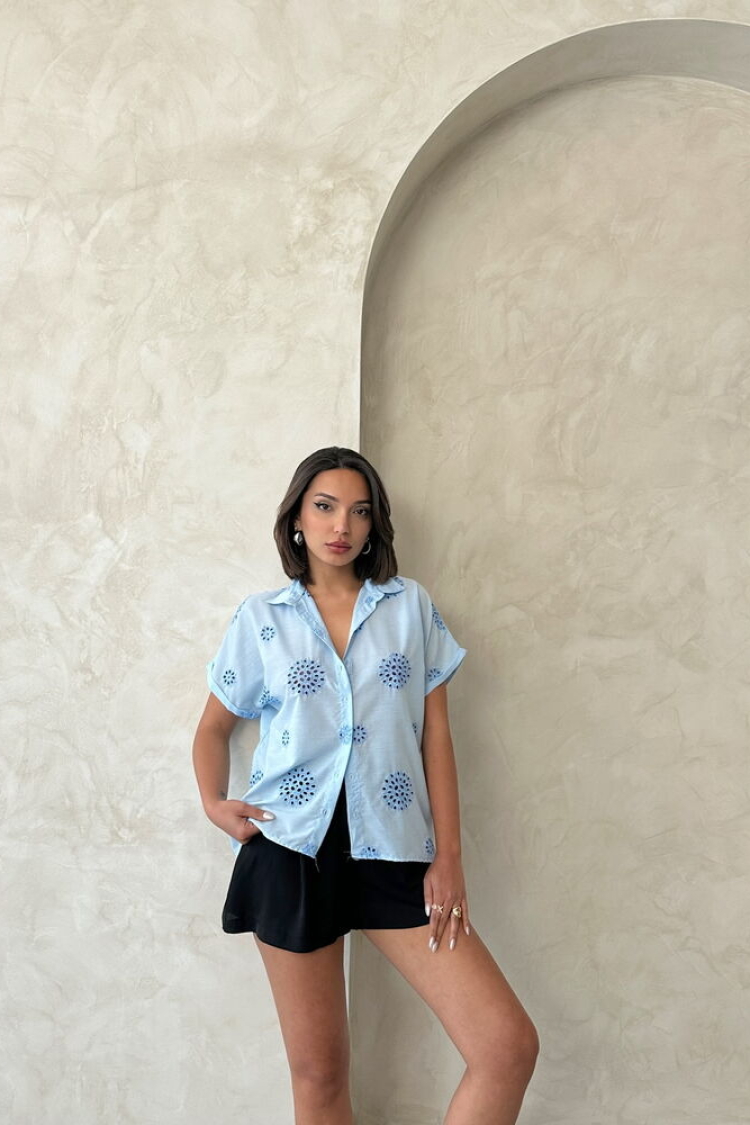 Embroidered Shirt - Producer: Topshow - Wholesale Women Clothes - TheBS Women