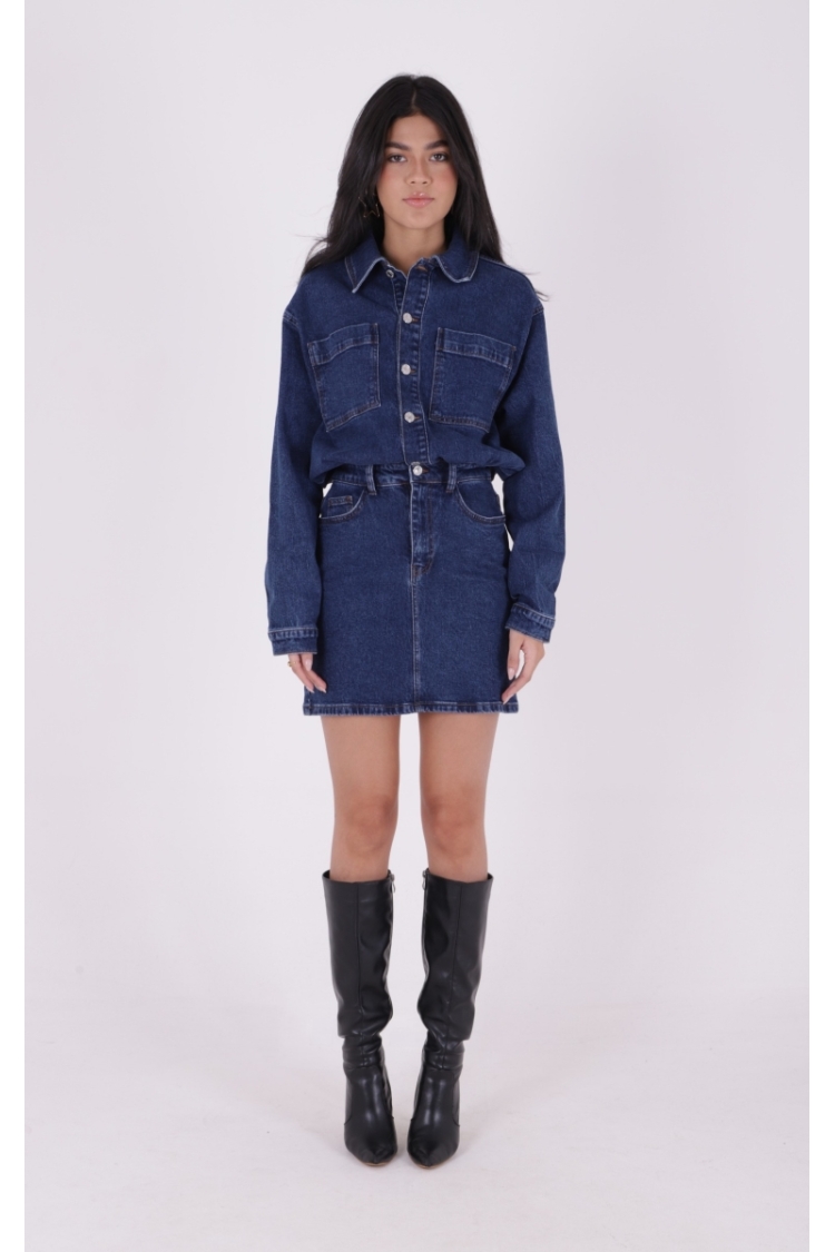 Buttoned Mini Denim Dress - Brand: XLove - Women & Kids, Baby Clothes Wholesale - TheBS Women