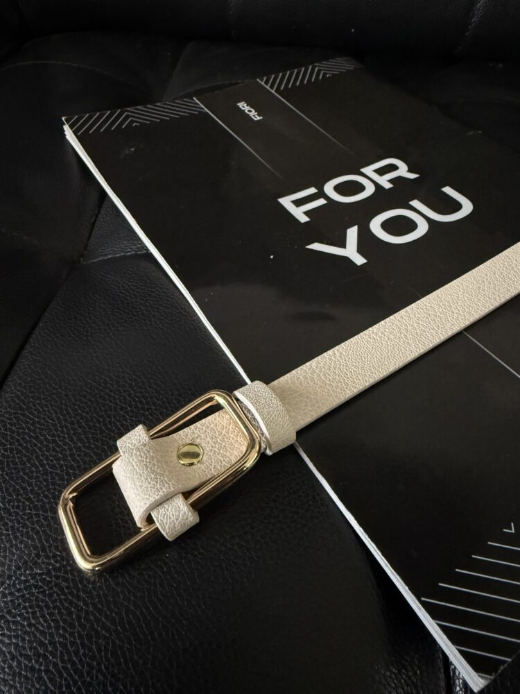 Women's Belt With Rectangle Buckle - Producer: Fiori - Wholesale Women Clothes - TheBS Women