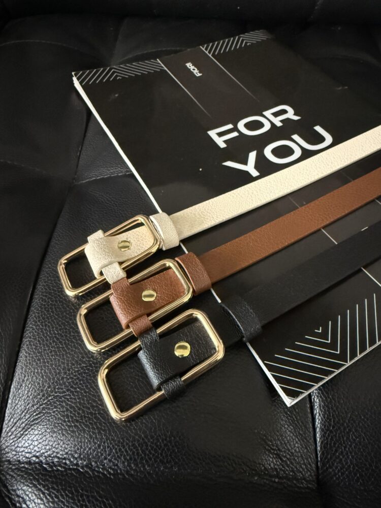 Women's Belt With Rectangle Buckle - Producer: Fiori - Wholesale Women Clothes - TheBS Women