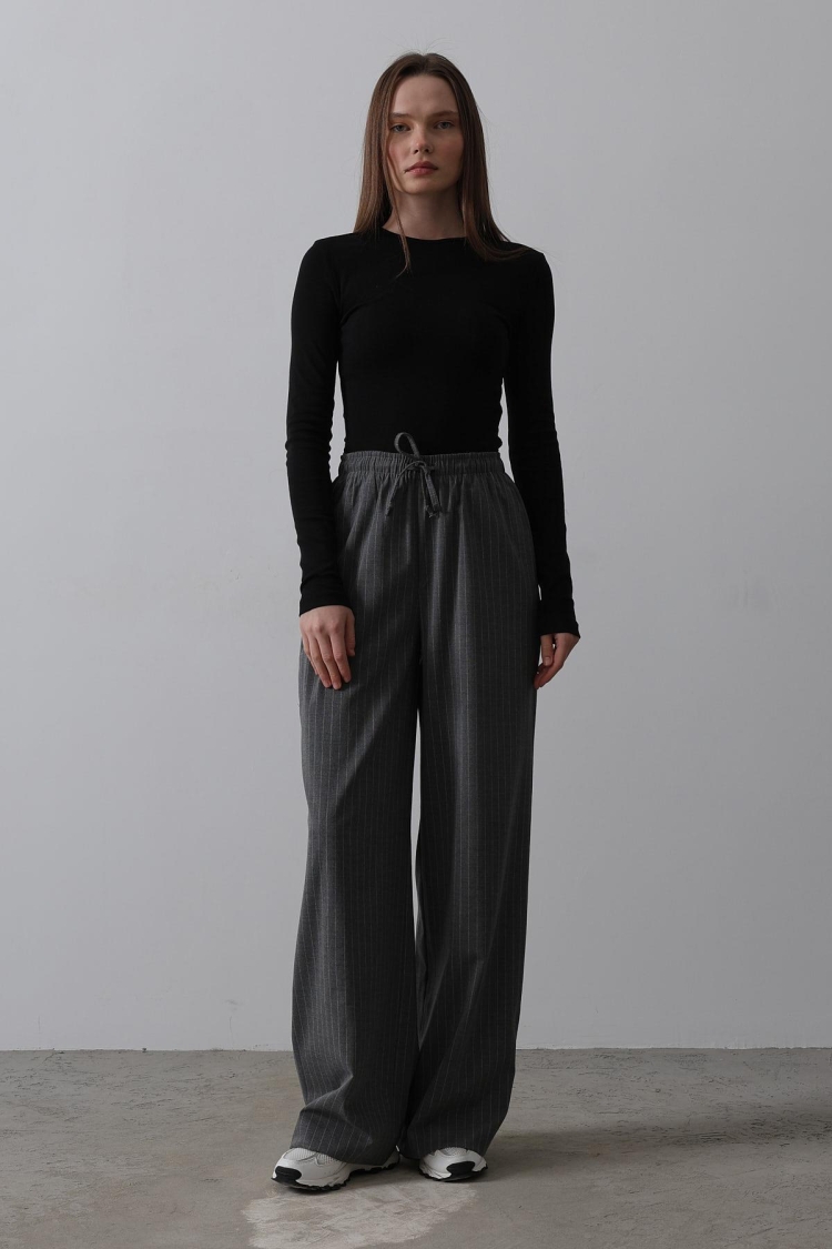 Wide Leg Pants With Elastic Waist - Producer: Reyon - Wholesale Women Clothes - TheBS Women