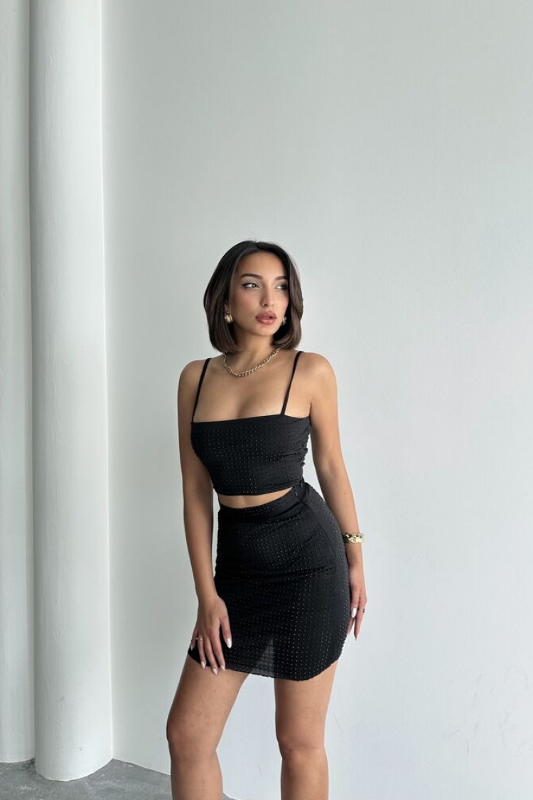 Stone Skirt - Black - Producer: Topshow - Wholesale Women Clothes - TheBS Women