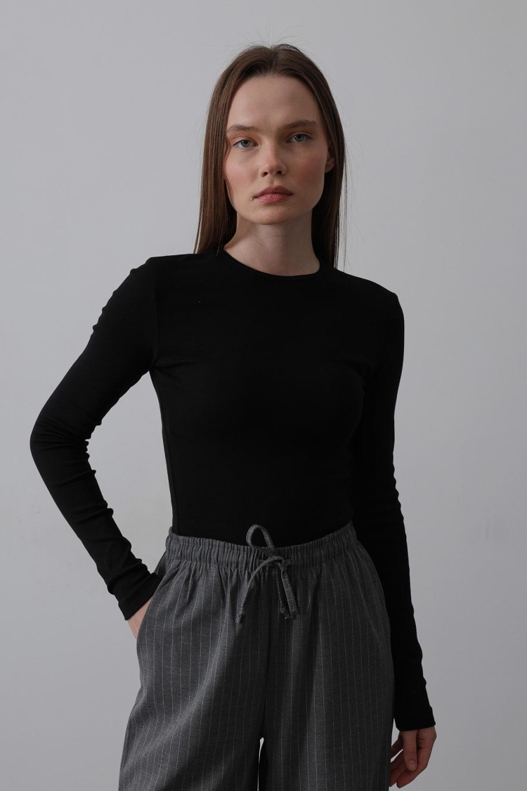 Long Sleeve Crop Top - Producer: Reyon - Wholesale Women Clothes - TheBS Women
