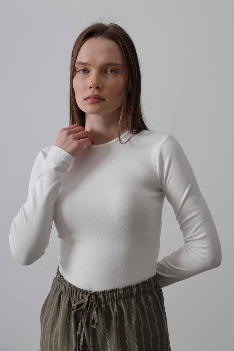 Long Sleeve Crop Top - Producer: Reyon - Wholesale Women Clothes - TheBS Women