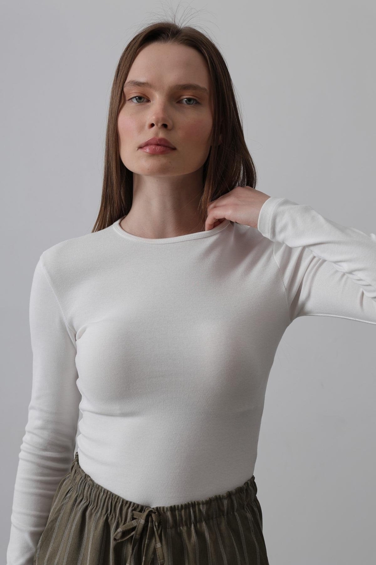 Long Sleeve Crop Top - Producer: Reyon - Wholesale Women Clothes - TheBS Women