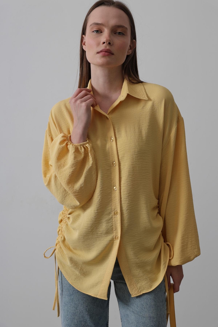 Biye Detailed Ayrobin Shirt - Producer: Reyon - Wholesale Women Clothes - TheBS Women