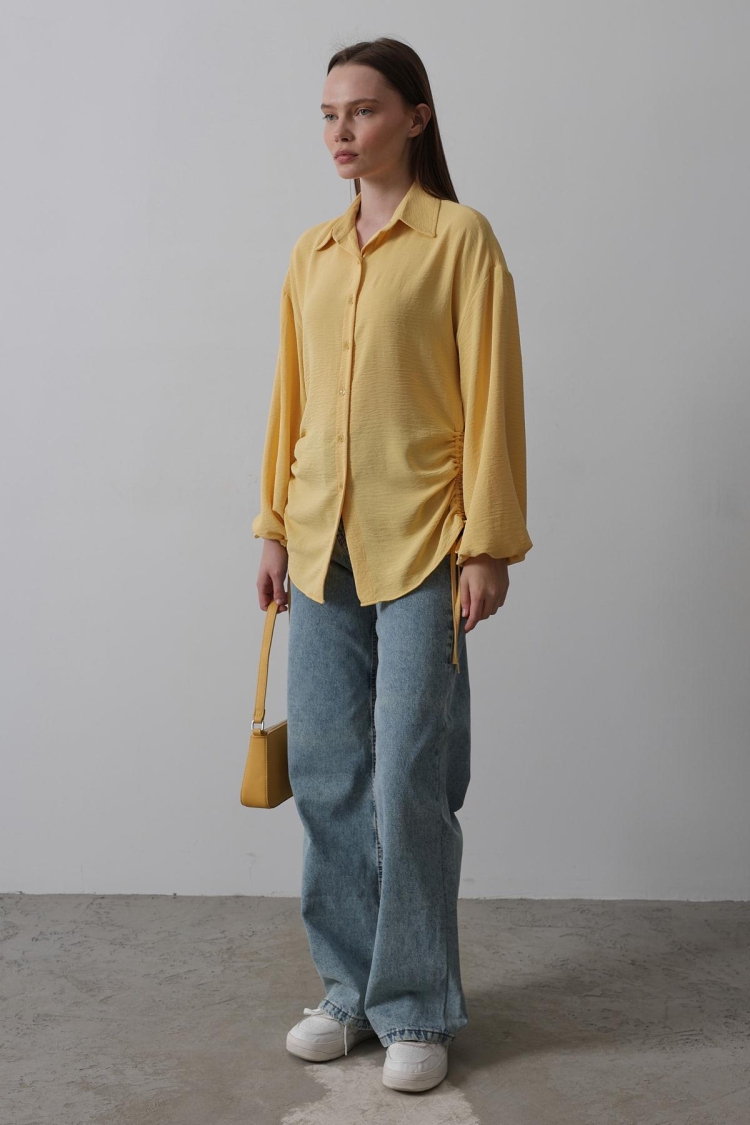 Biye Detailed Ayrobin Shirt - Producer: Reyon - Wholesale Women Clothes - TheBS Women